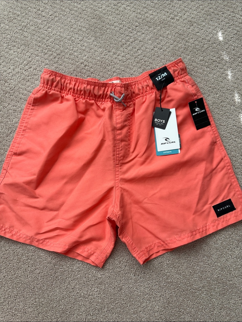 Rip Curl Boys Coral-Orange Swim Trunks